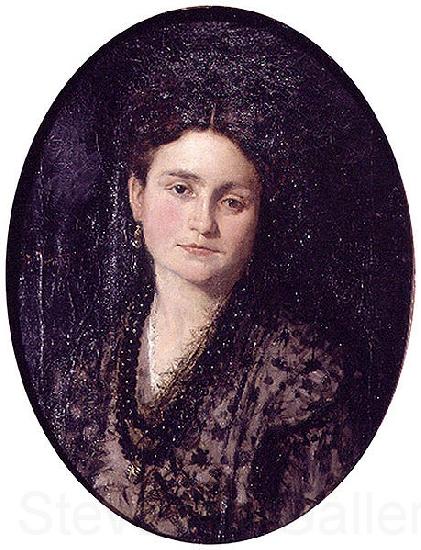 Ignacio Pinazo Camarlench Retrato de Dona Teresa Martinez, esposa del pintor France oil painting art